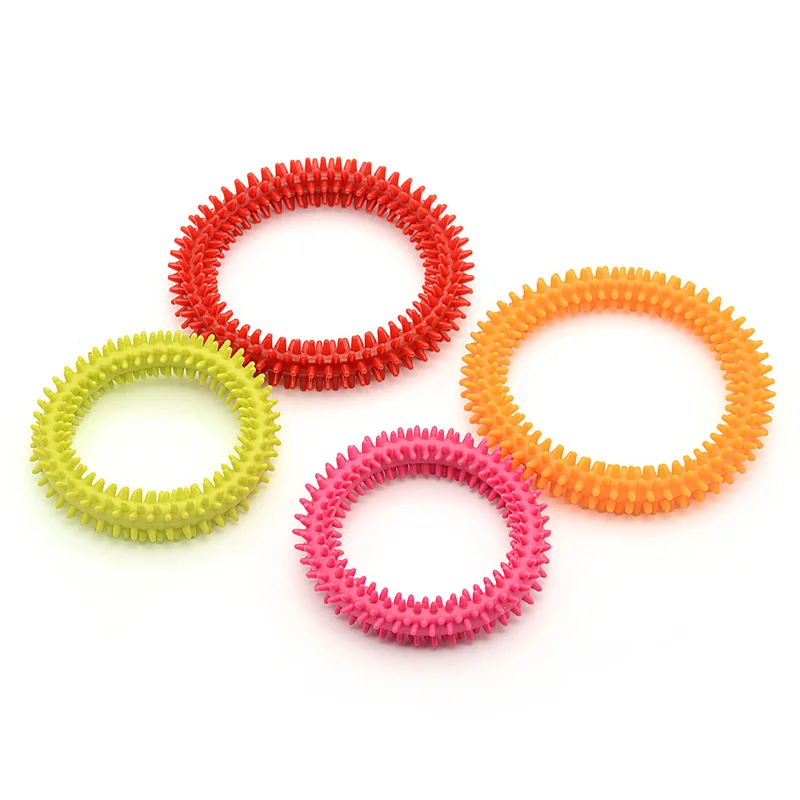Best Игрушки для собак 2017 3/5 мульти Цвет TPR круг Спайк кольцо мягкие тренинг