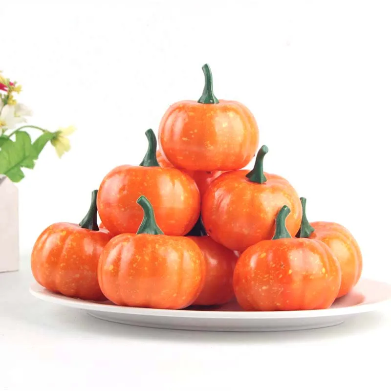 16 шт./лот тыквы для Хэллоуина осеннее пенопластовое украшение мини 5 см фокус или