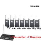 Оригинальная беспроводная система контроля Takstar WPM-200WPM200 UHF, диапазон частот, для сцены, наушники-вкладыши, 1 передатчик + 7 приемников