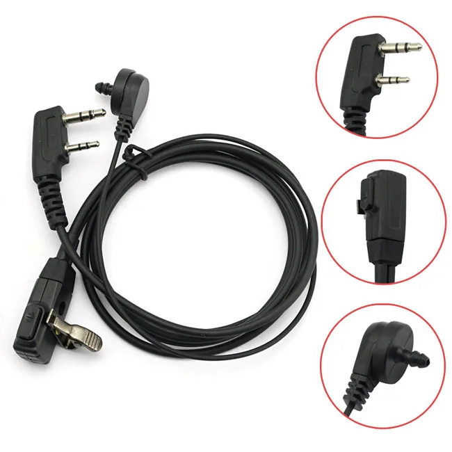 Новинка 2 провода ФБР PTT микрофонные наушники для Baofeng UV 5R/A 5R plus Ham динамик радио