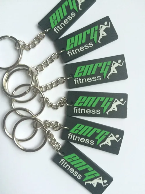 Логотип на заказ фигурка спортивные буквы резиновые брелоки задняя печать