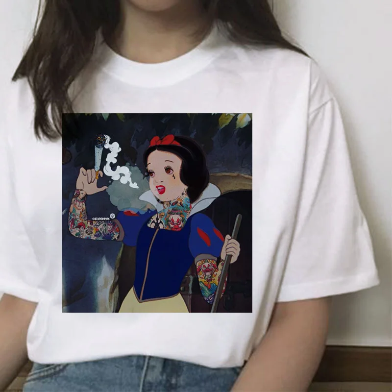 Модная женская Футболка harajuku Princess kawaii 90 s, повседневная женская футболка с принтом, топ, футболка в Корейском стиле, хип-хоп, смешная, винтажная - Цвет: 5610