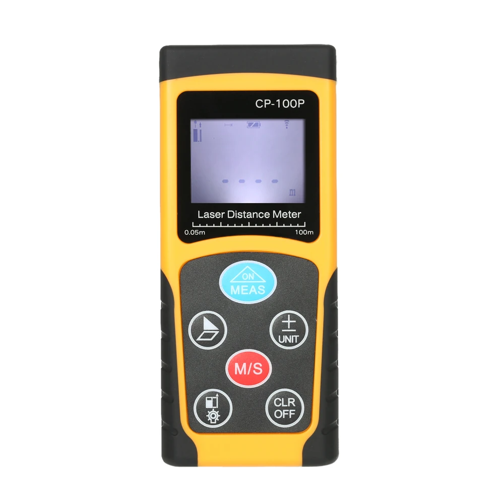 

100m Portable Handheld Digital Laser Distance Meter Range Finder Area Volume tape Measure Data Storage Backlight