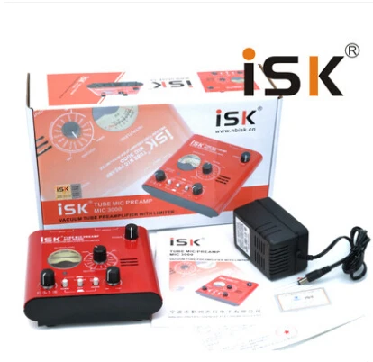 ISK MIC3000 профессиональный ламповый предусилитель микрофонный усилитель с 48 В