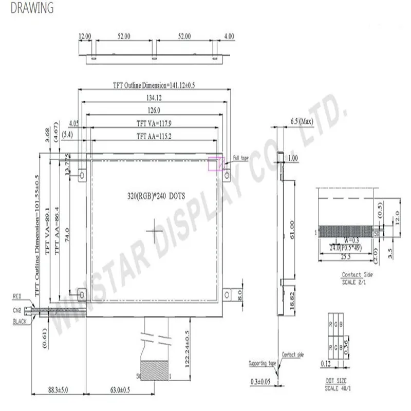 Winstar WF57ETIBCDAN0 # TFT 5 7 дюймов все в одном SPI / UART интерфейс новый и оригинальный|Детали