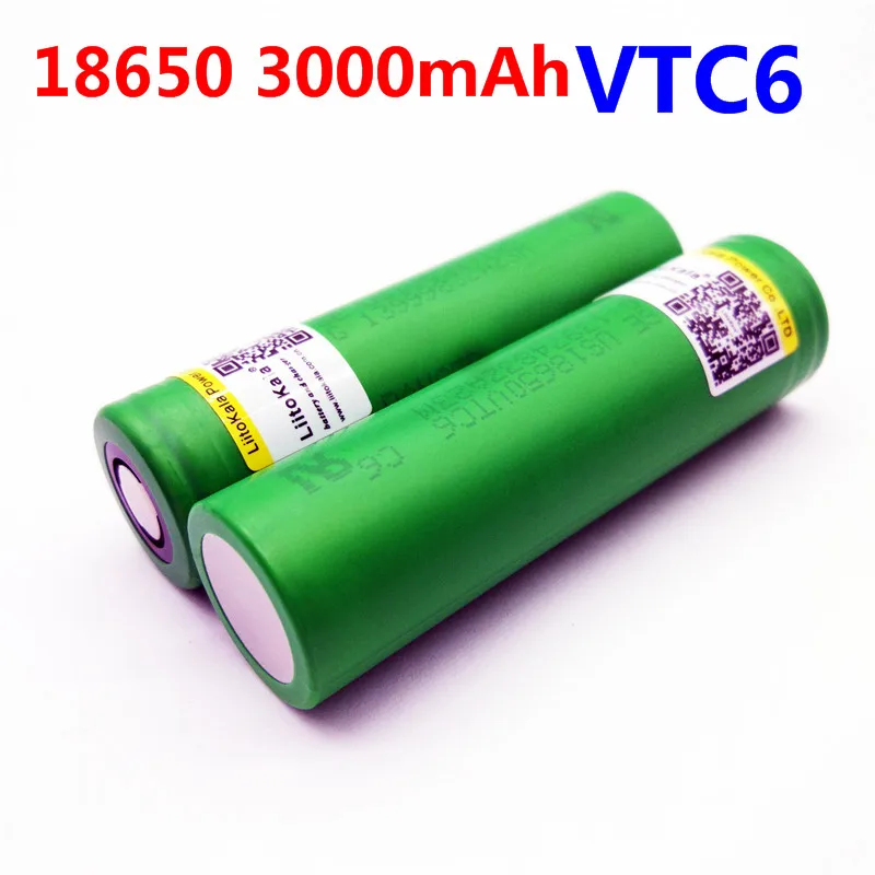 4 шт. Liitokala новый 100% ОРИГИНАЛ 3 6 В US18650 VTC6 3000 мАч 30A диск-сигареты Батарея для