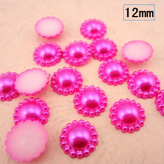 sunflower rose 50 шт./лот, 13 мм, имитация жемчуга, бисер, полукруглый, плоский с оборота, Подсолнух, тычинки, свадебные открытки, украшение своими руками - Цвет: sunflower rose