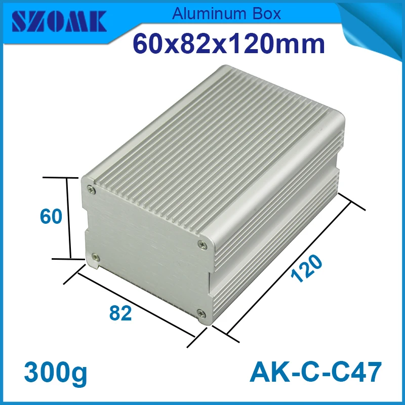 

2pcs/lot aluminium control enclosure 60(H)x82(W)x120(L) mm popular good quality aluminium protect case for electronic silvery