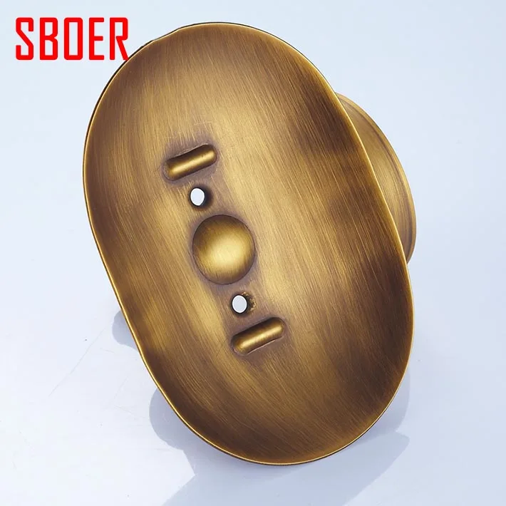 Новейший Стиль античная латунь отделка настенный держатель для мыла Ванная