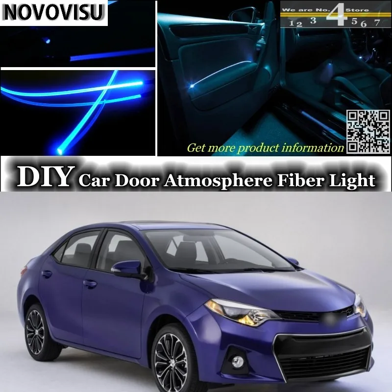 

NOVOVISU для TOYOTA Corolla внутренняя настройка окружасветильник атмосфера оптоволоконный свет s внутренняя дверная панель ОСВЕЩЕНИЕ