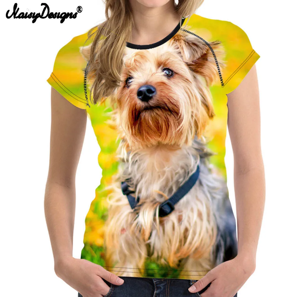 Женская футболка NoisyDesigns базовая эластичная с круглым вырезом и 3D принтом в виде