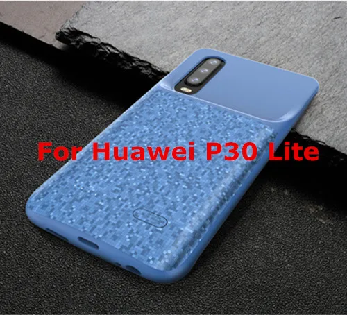 Чехол для аккумулятора KQJYS 4700 мАч для huawei P30 P30 Pro, запасной внешний аккумулятор для huawei P30 Lite, чехол для зарядки - Цвет: Blue  For  P30  Lite