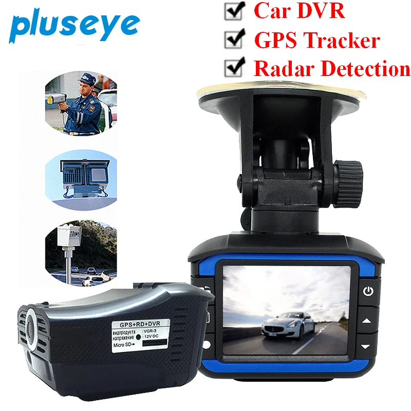 pluseye 3 in 1 Car DVR Anti Radar Detector GPS tracker full band G-sensor dash cam free shipping | Автомобили и мотоциклы