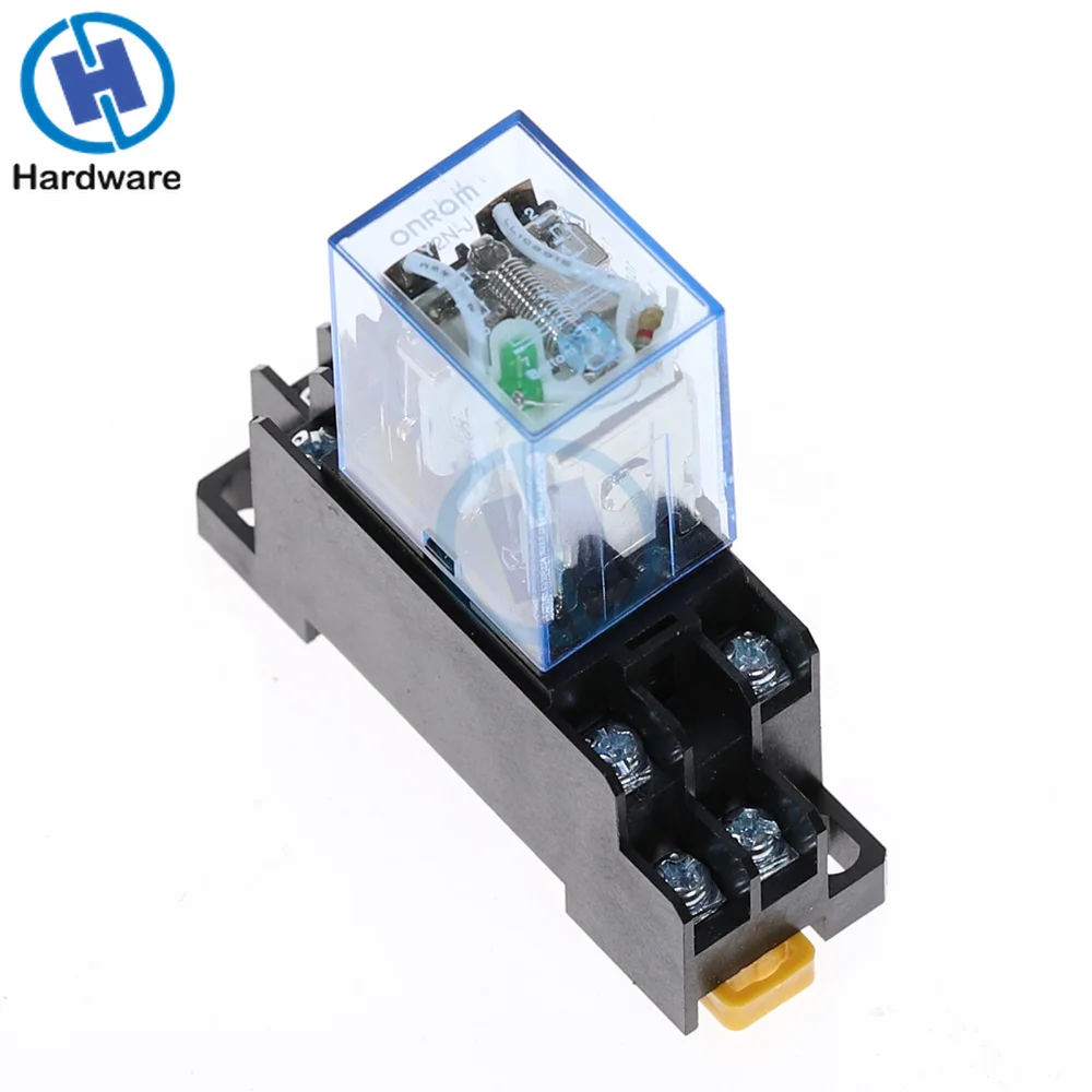 LY2NJ AC220V DC24V катушки 2NO 2NC 8Pin Мощность электромагнитное реле w PTF08A разъем