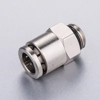 tube 1/2-1/8" BSPP thread with O-ring pneumatic brass male straight copper connector tube fittings