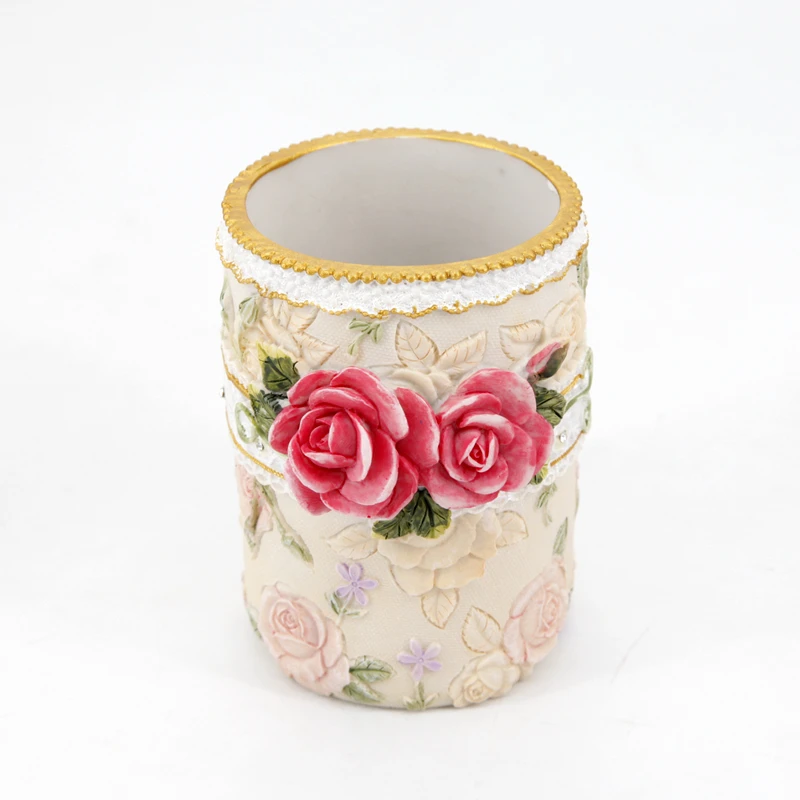 Держатель для ручки с цветами 3d формы силиконовая форма цемента из гипсовой