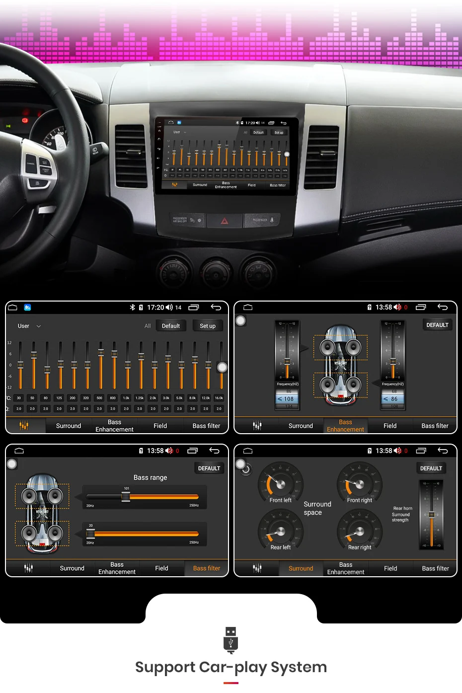 Junsun V1 pro 4G+ 64G CarPlay DSP Android 8,1 автомобильный Радио Мультимедиа стерео плеер gps для Mitsubishi Outlander xl 2 2005-2011 2Din