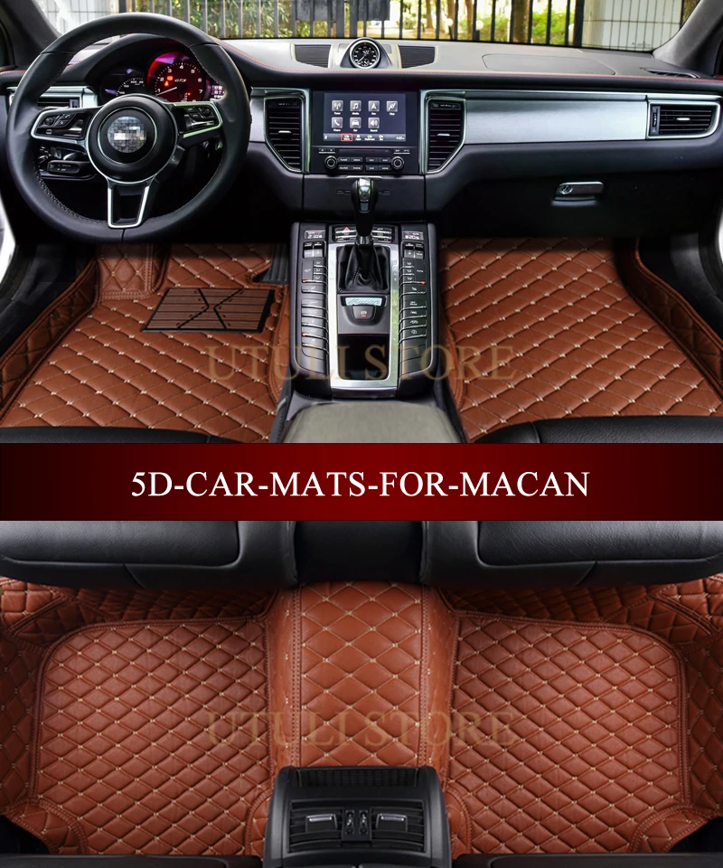 Кожаный Автомобильный Коврик для пола ковер Macan Cayenne Panameraa Boxster на заказ подходит