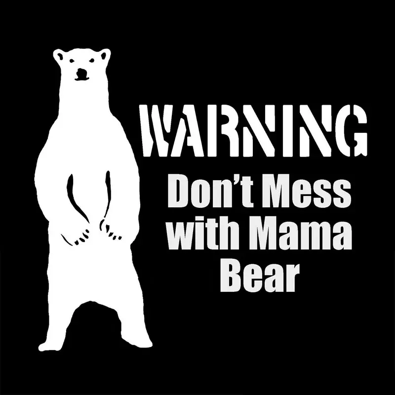 14CM*12.8CM Mama Bear Mom Mothers Kids Funny Warning Vinyl Decal Car Stickers Decorative Accessories Black/Sliver C8-0717 | Автомобили и
