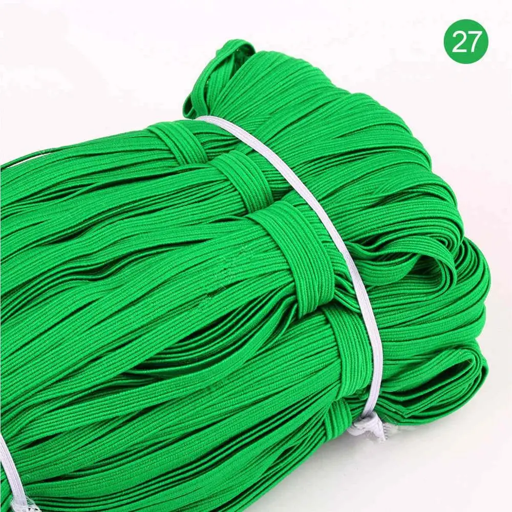 27 Green 5Y 6 мм эластичная лента цветная мягкая латексная пряжа эластичная лента s резинка DIY для беременных детей Швейные сумки с аппликацией аксессуары - Цвет: 27 Green 5Y