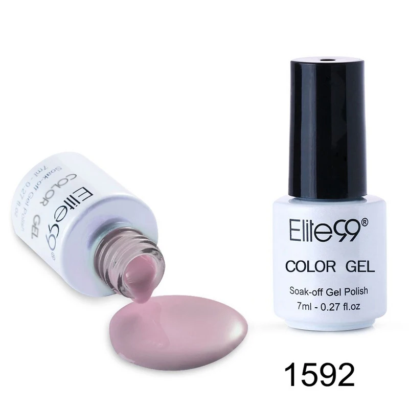 G1592 Light Coral Elite99 7 мл УФ чистый цвет серия Гель-лак для Ногтей Стойкий Гель-лак для ногтей Vernis полуперманентный гель-праймер для ногтей Лаки - Цвет: G1592 Light Coral