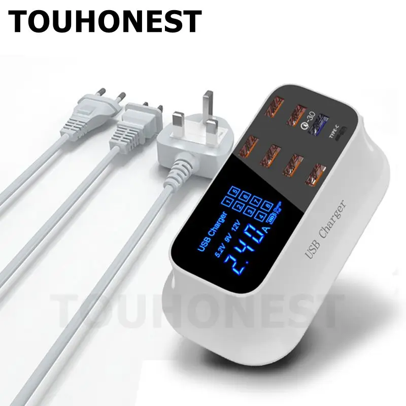 Для iphone samsung huawei Smart USB Зарядное устройство Тип C быструю зарядку Quick Charge 3 0