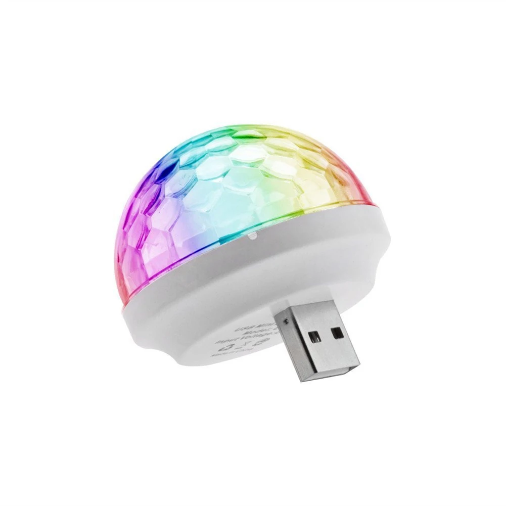Мини USB диско сценический микрофон волшебный красочный светильник украшения для
