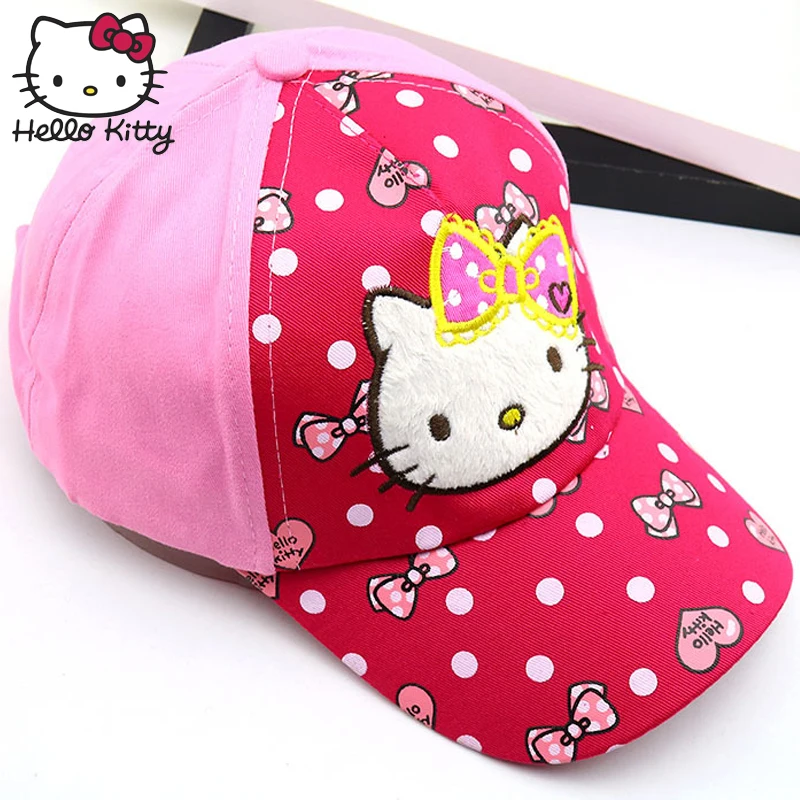 Hello Kitty Cartoon Children Caps Sport Design With Letter Embroidery Adjustable Baseball Hat Kids Baby Outdoor KT | Детская одежда и