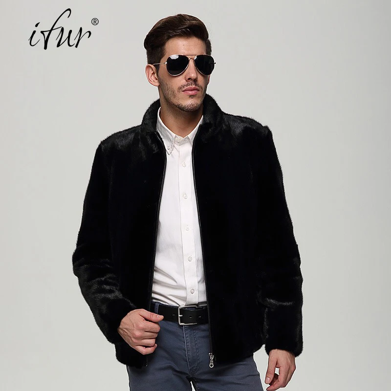 2021 со стоячим воротником Для мужчин с капюшоном Весна s мех норки пальто