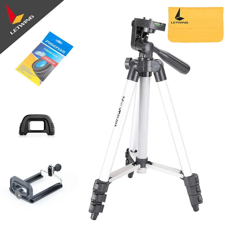 Штатив WEIFENG WT3110A с Трехходовой головкой Трипод для DSLR камеры Canon Nikon + бумага чистки