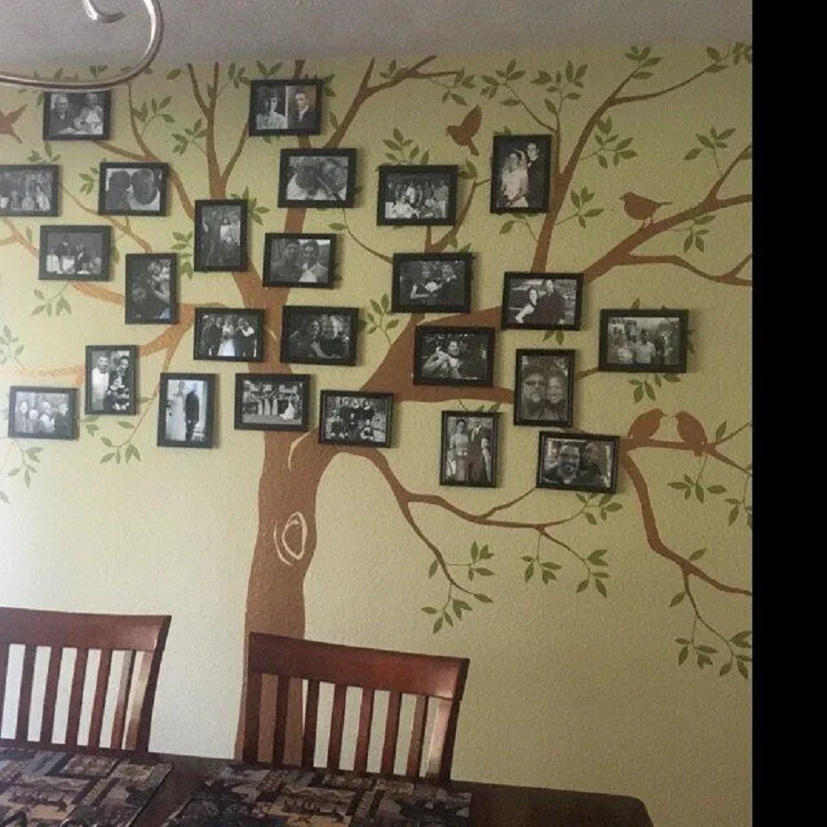 Большой питомник Рамка Дерево Птицы Стены Стикеры s дерево наклейки плакат росписи детская Стикеры для детской комнаты украшения домашнего декора