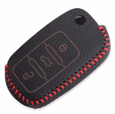Style 2 Кожаный чехол для ключей автомобиля, чехол для VW Golf Bora Jetta POLO Passat Skoda Superb Octavia Fabia SEAT Ibiza Leon, Стайлинг автомобиля - Название цвета: Style 2