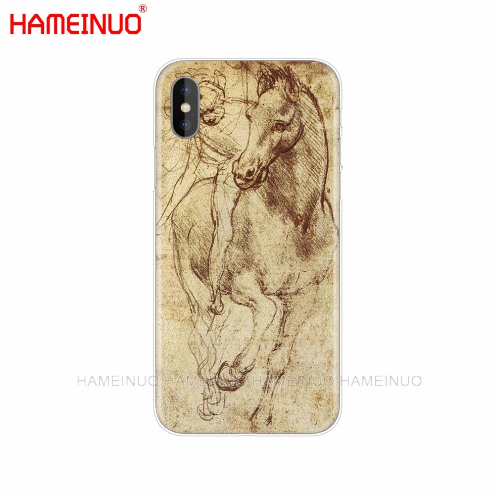 HAMEINUO Италия leonardo da vinci арт Чехол для мобильного телефона iphone X 8 7 6 4 4S 5 5S SE 5c 6s plus - Цвет: 61834