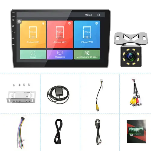 8 IR Camera Podofo 10,1 ''Android автомобильный Радио gps навигация Авторадио Мультимедиа DVD плеер Bluetooth wifi Зеркало Ссылка 2 Din автомобильный аудио стерео - Цвет: 8 IR Camera
