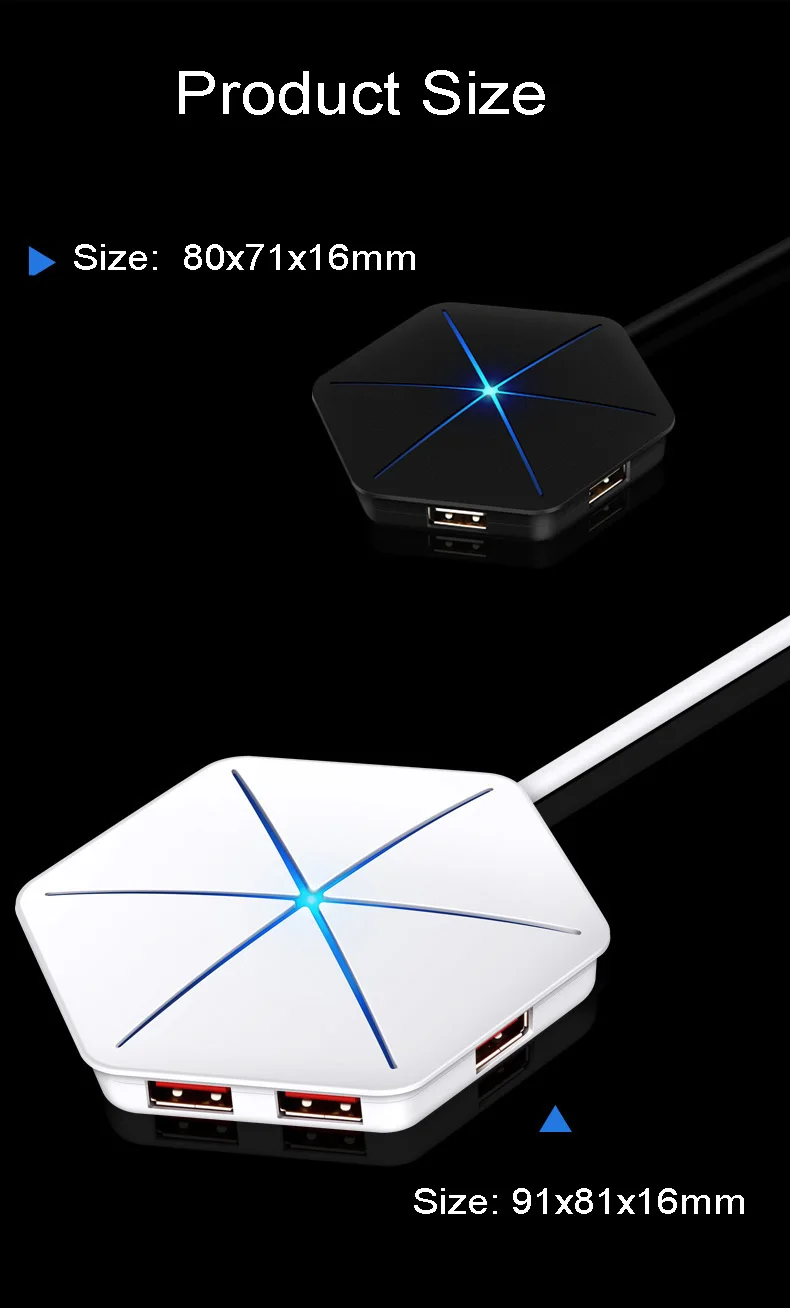 Мода USB 3,0 2,0 концентратор высокой Скорость Внешний 6 Порты и разъёмы Usb разветвитель с микро Usb Интерфейс SD устройство для считывания с tf-карт для портативных ПК