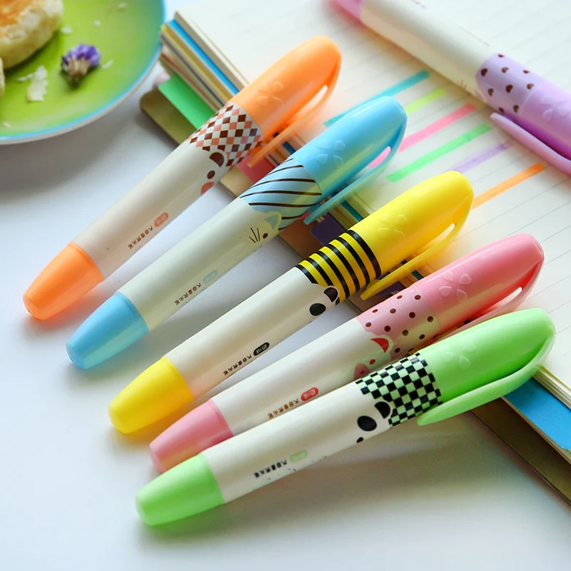 6 цветов в партии креативный цветной маркер большой емкости флуоресцентный