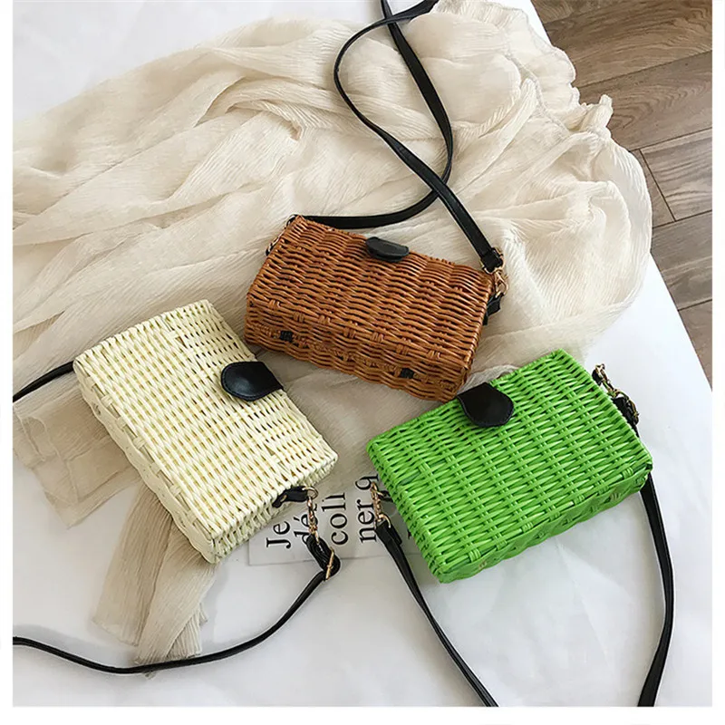 2019 новая женская сумка из ротанга роскошная дизайнерская пляжная Основная на