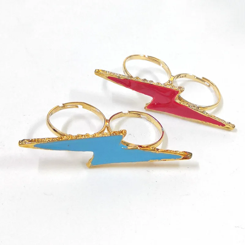 Винтажное кольцо с крыльями ангела Anise Стразы панк летучая мышь животное Молния