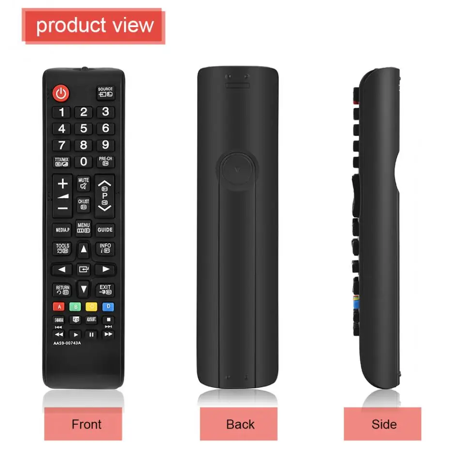 Универсальный пульт дистанционного управления для Samsung 3D Smart TV ИК черного цвета с