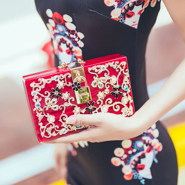 Женская вечерняя сумка-клатч из акриловой замши с вырезами алмазов | Багаж и