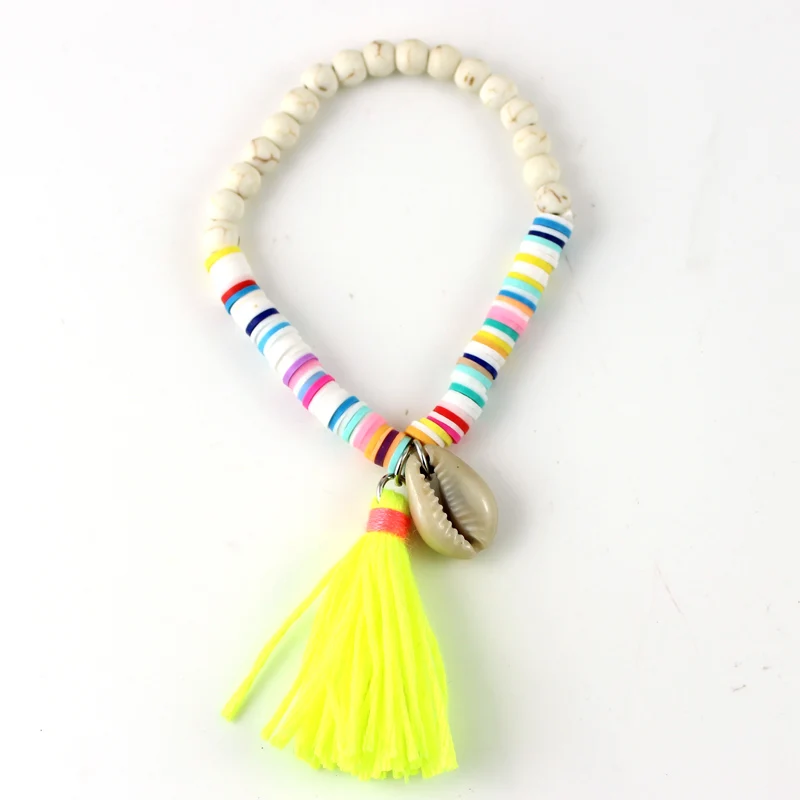 Классический браслет в стиле бохо Женский хлопковый ручной работы с кисточками и