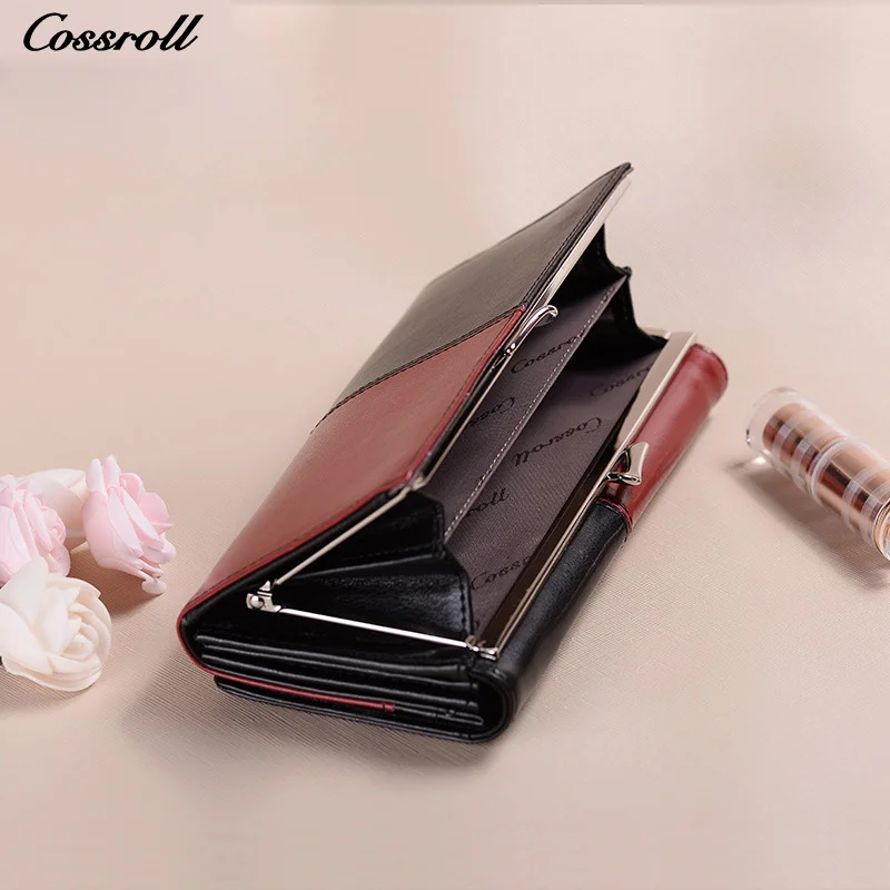 Бумажник из натуральной кожи коровы Для женщин кусков дизайнерский кошелек