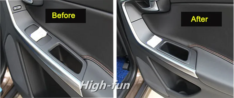 FUNDUOO 2 шт. контейнер для передней двери подлокотник ящик хранения VOLVO XC60 2010 2011 2012 2013