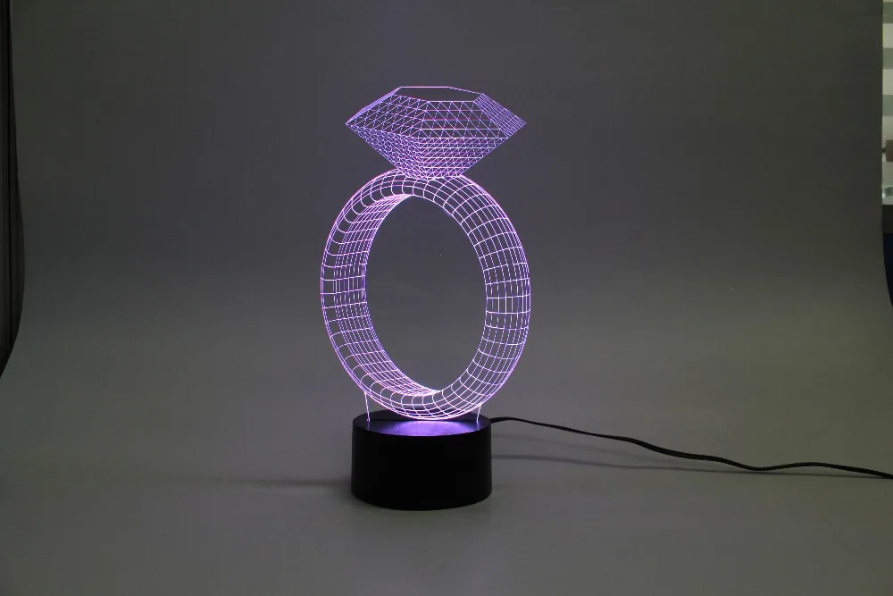 Светодиодный ночник 3D зеркальный светильник забасветильник для маленькой