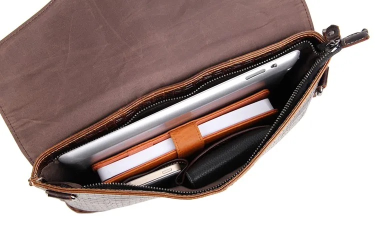 Винтажные Маленькие Мужские сумки мессенджеры из натуральной кожи