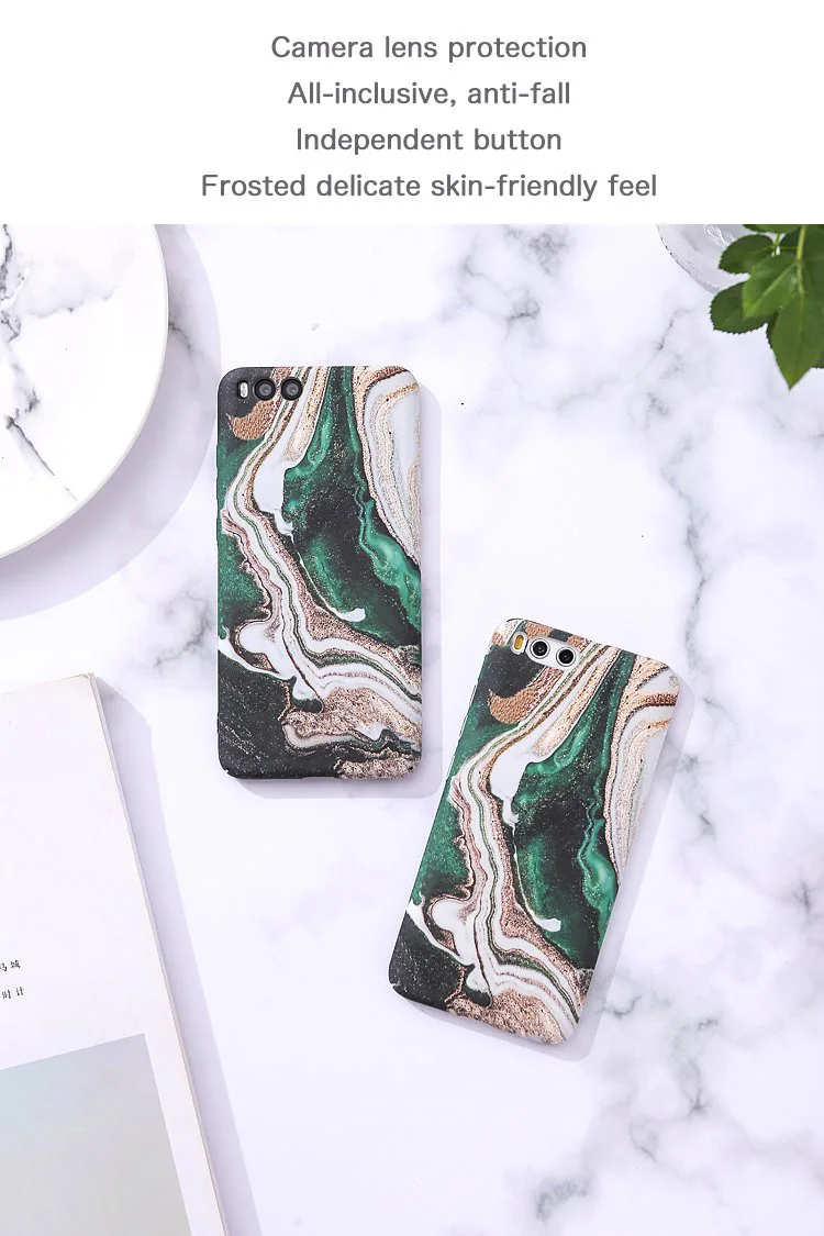 Изумрудный под мраморную текстуру жесткий чехол крышка для XIAOMI MI9 MI9SE MI8 MI8SE MI8LITE MIX3 MIX2S MI6 A2