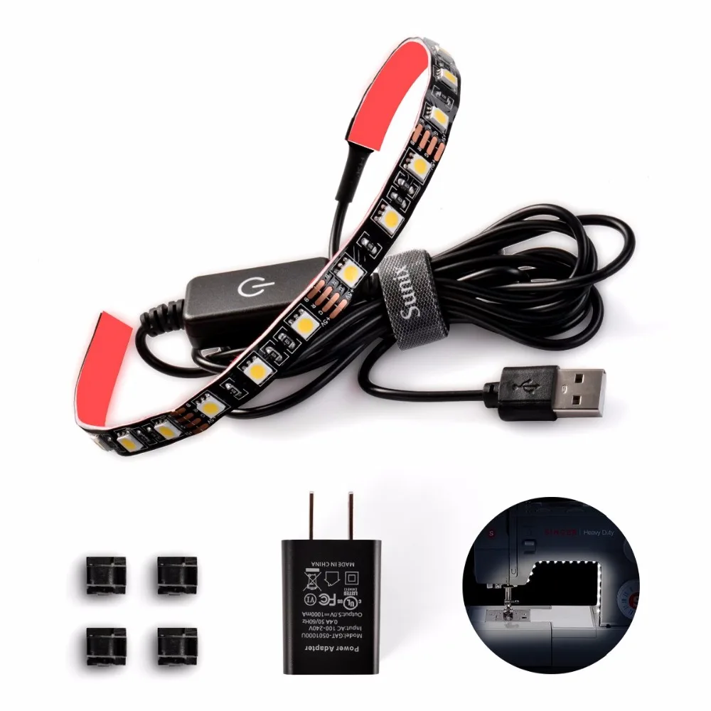 Швейная машина LED Light. light strip kit для швейной машины 6.6ft шнур с сенсорным диммером и