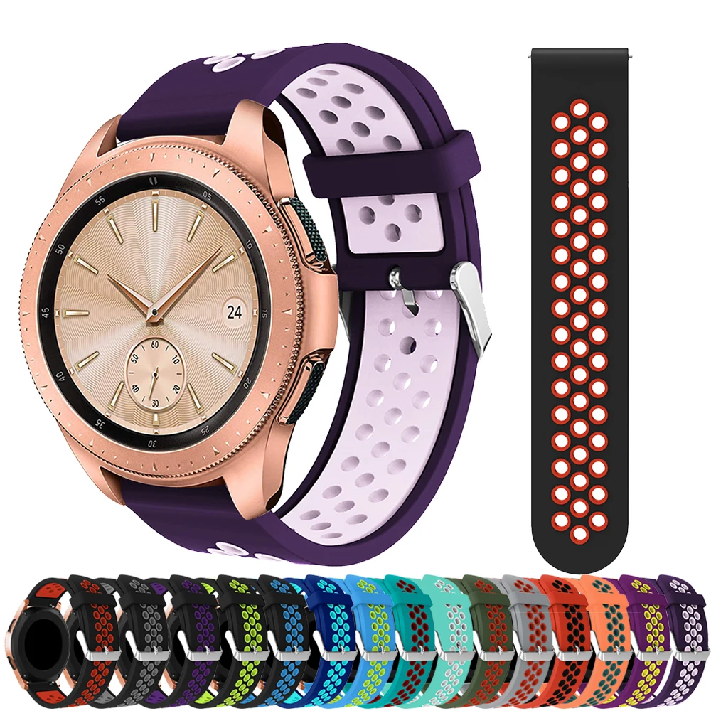 Двухтональный дышащий силиконовый спортивный ремешок для Xiaomi Huami Amazfit 2/2S 22 мм