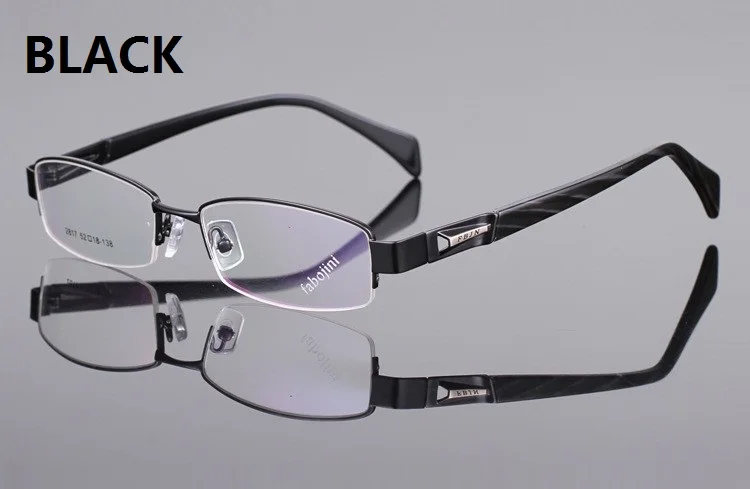 Ширина-138, специальное предложение, мужские очки из сплава для близорукости, оправа, очки для чтения, оптическая оправа для очков, женские очки Oculos, вспышки, предложения - Цвет оправы: BLACK 2817