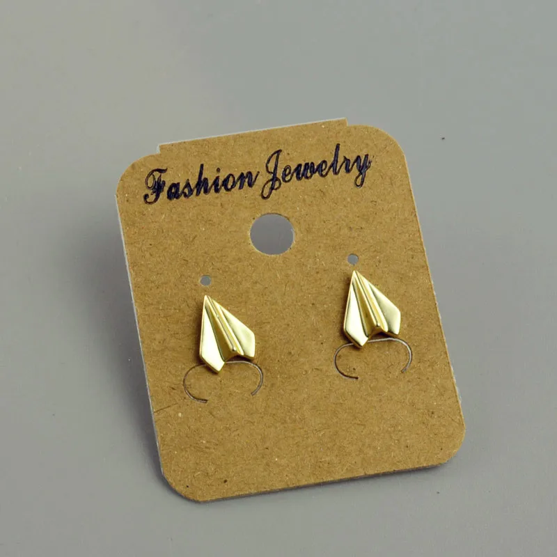 Ювелирные изделия Золото Серебро Цвет Бумага самолет Стад для женщин мужчин